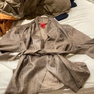 V Cristina Faux Light Leather Jacket XL